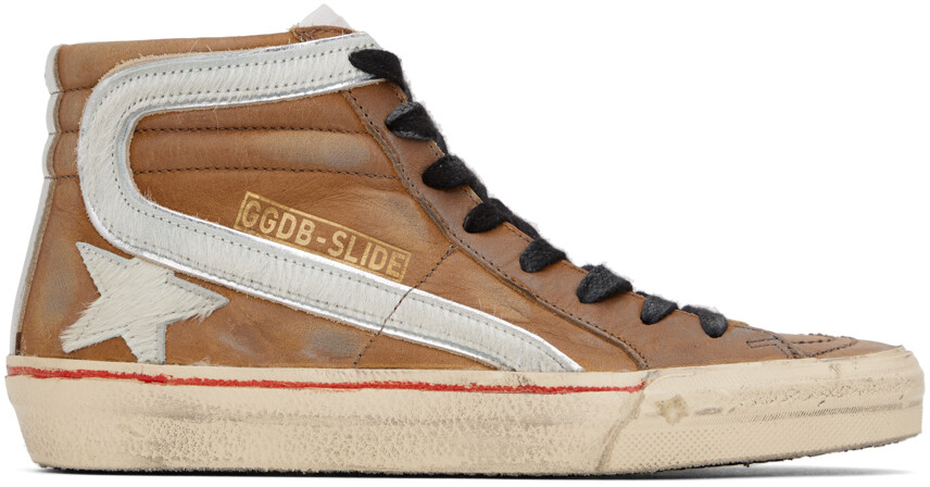 

Коричневые кроссовки-шлепанцы Golden Goose
