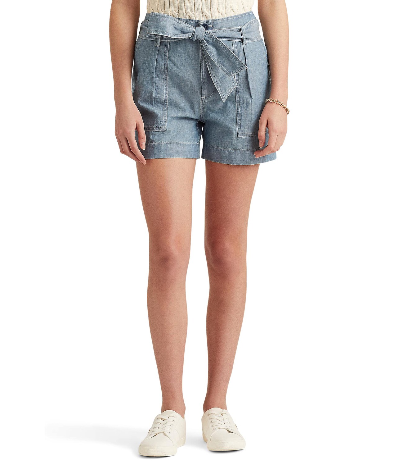 

Шорты LAUREN Ralph Lauren, Belted Chambray Shorts