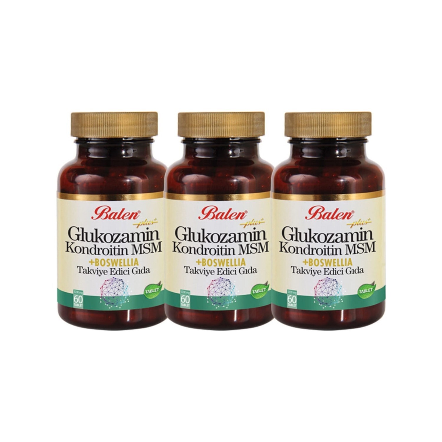 

Balen Glucosamine Chondroitin Msm Boswelia Tablet 60 - 1200 мг X 3 шт