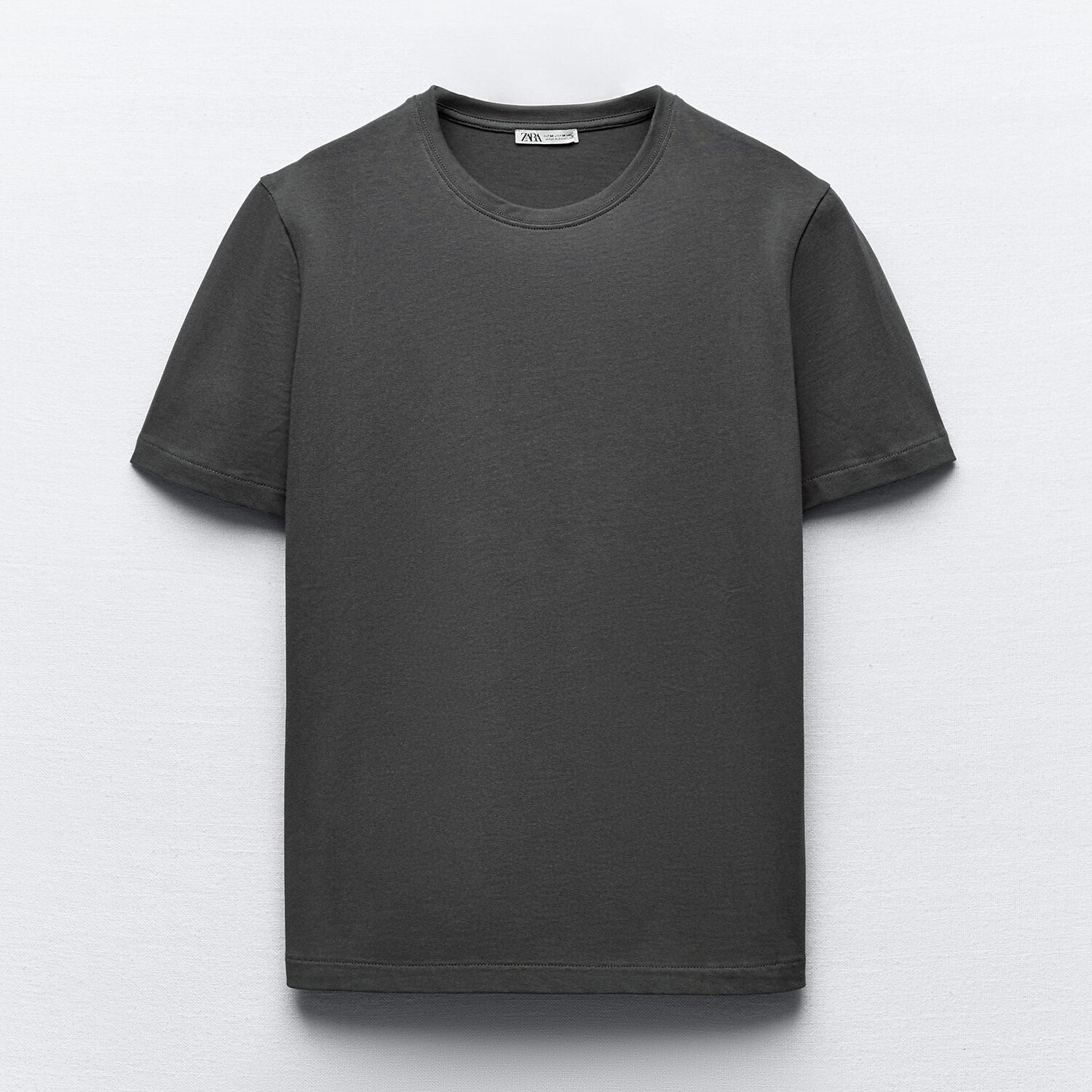 

Футболка Zara Heavy Cotton, темно-серый