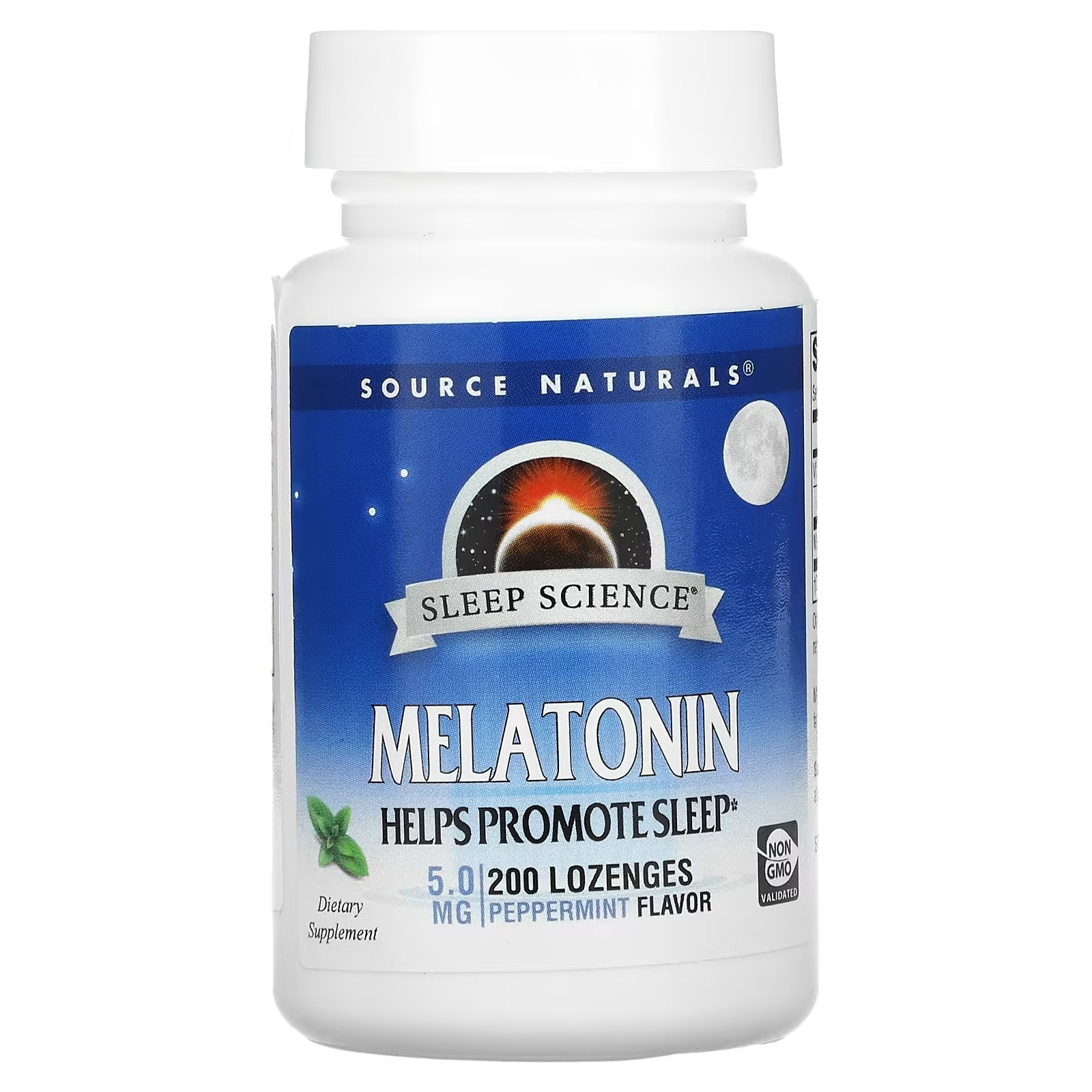 Source Naturals Мелатонин мята 5 мг, 200 пастилок
