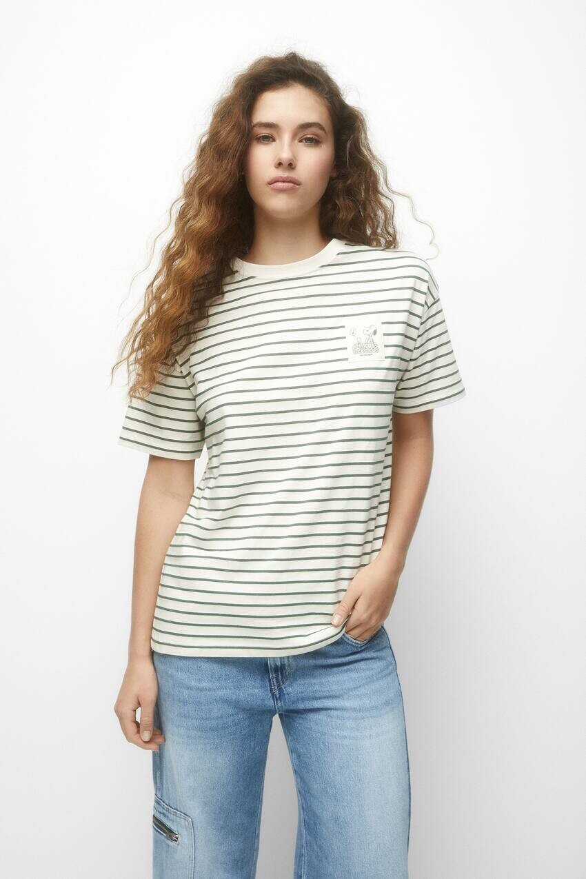 

Полосатая футболка с арахисом Pull&Bear