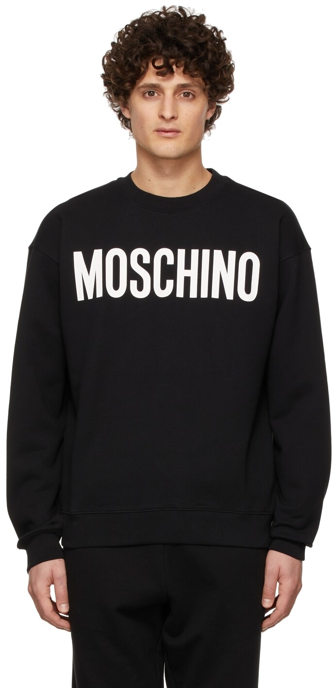 

Черный свитшот с логотипом Moschino