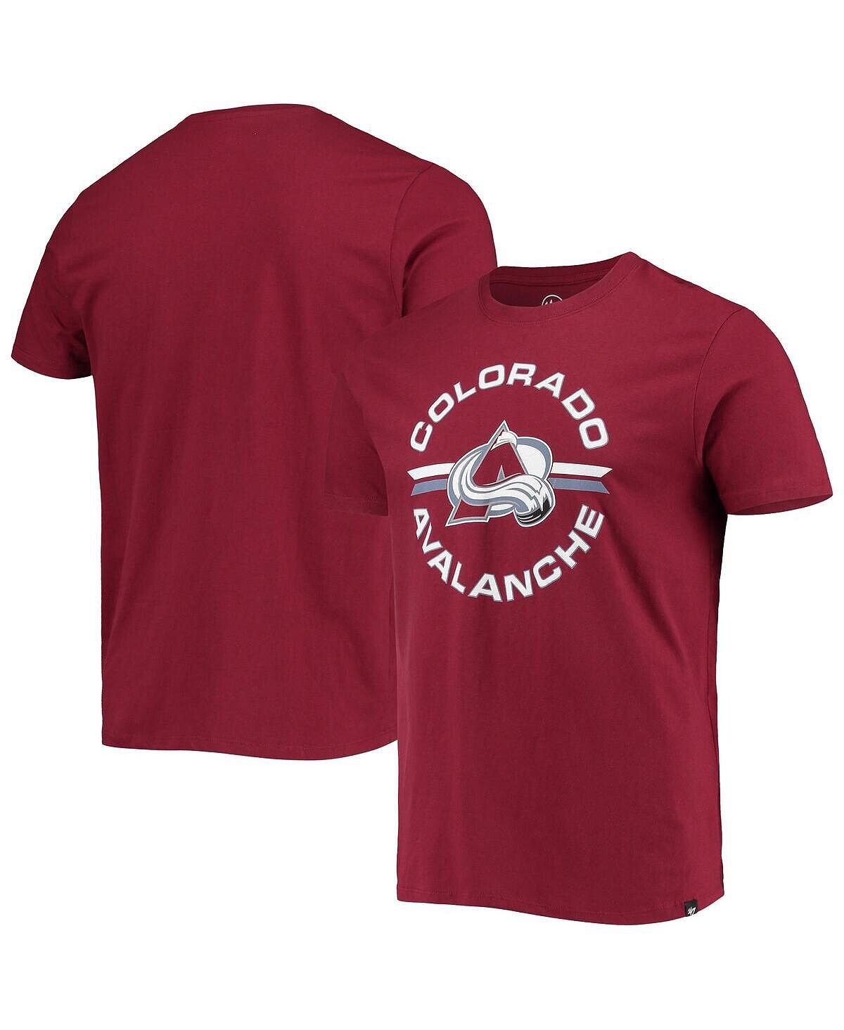 

Мужская бордовая футболка colorado avalanche assist super rival '47 Brand