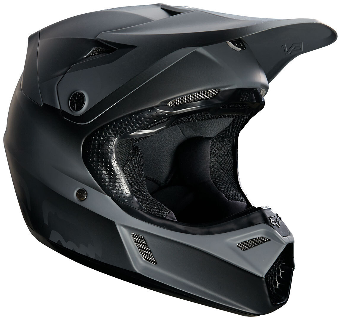 

Шлем детский FOX V3 Matte Black для мотокросса, черный матовый