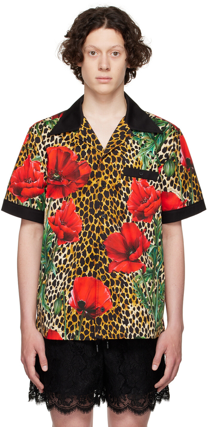 

Многоцветная хлопковая рубашка Dolce & Gabbana