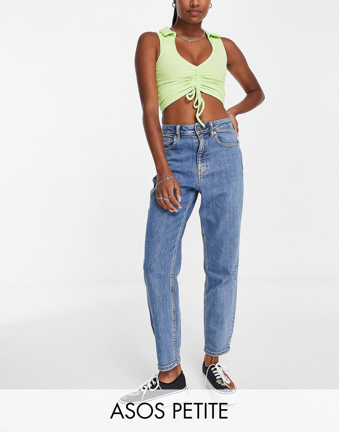 

Синие зауженные джинсы ASOS DESIGN Petite