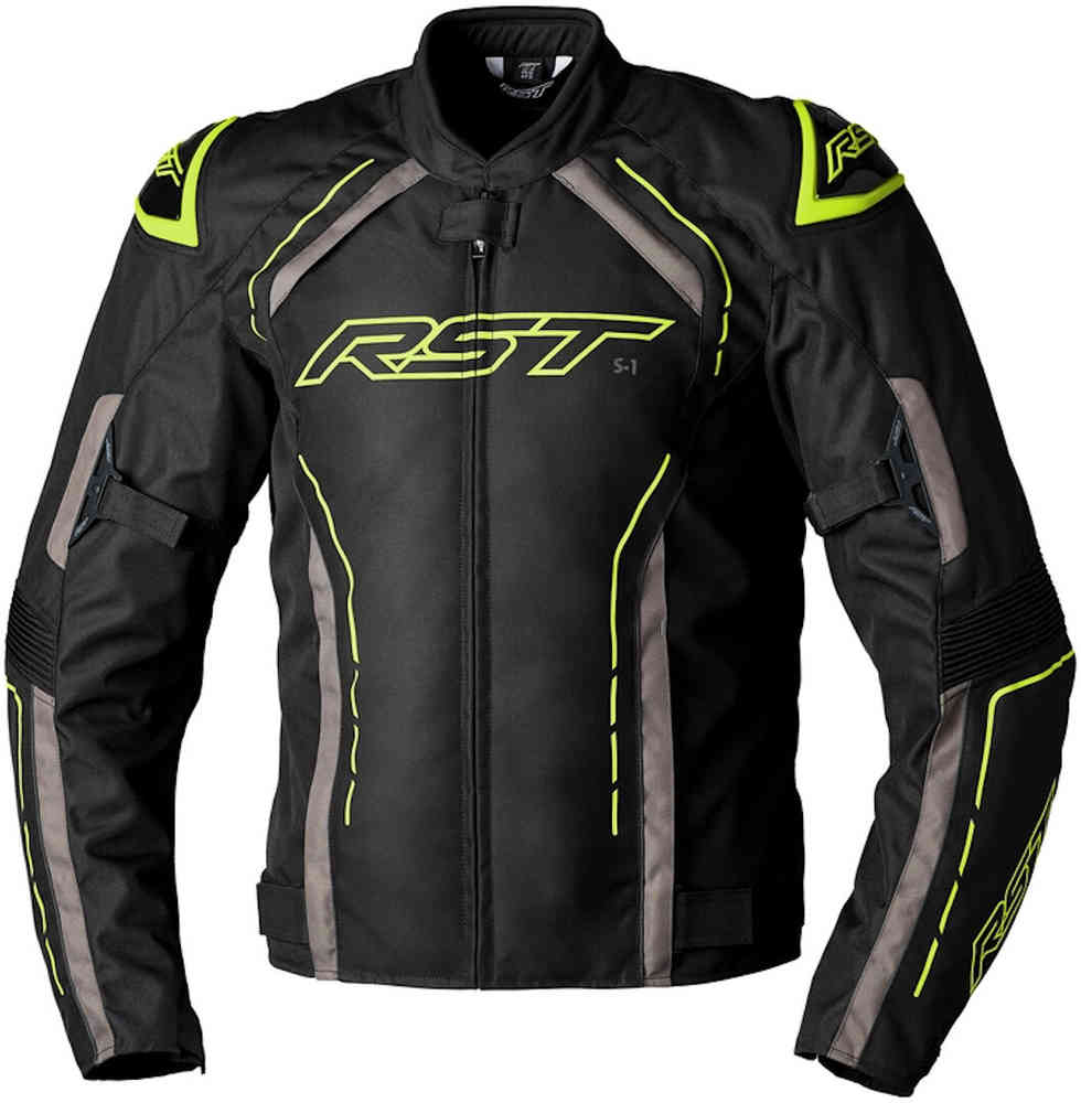 Мотоциклетная текстильная куртка S-1 RST, черный желтый цена и фото