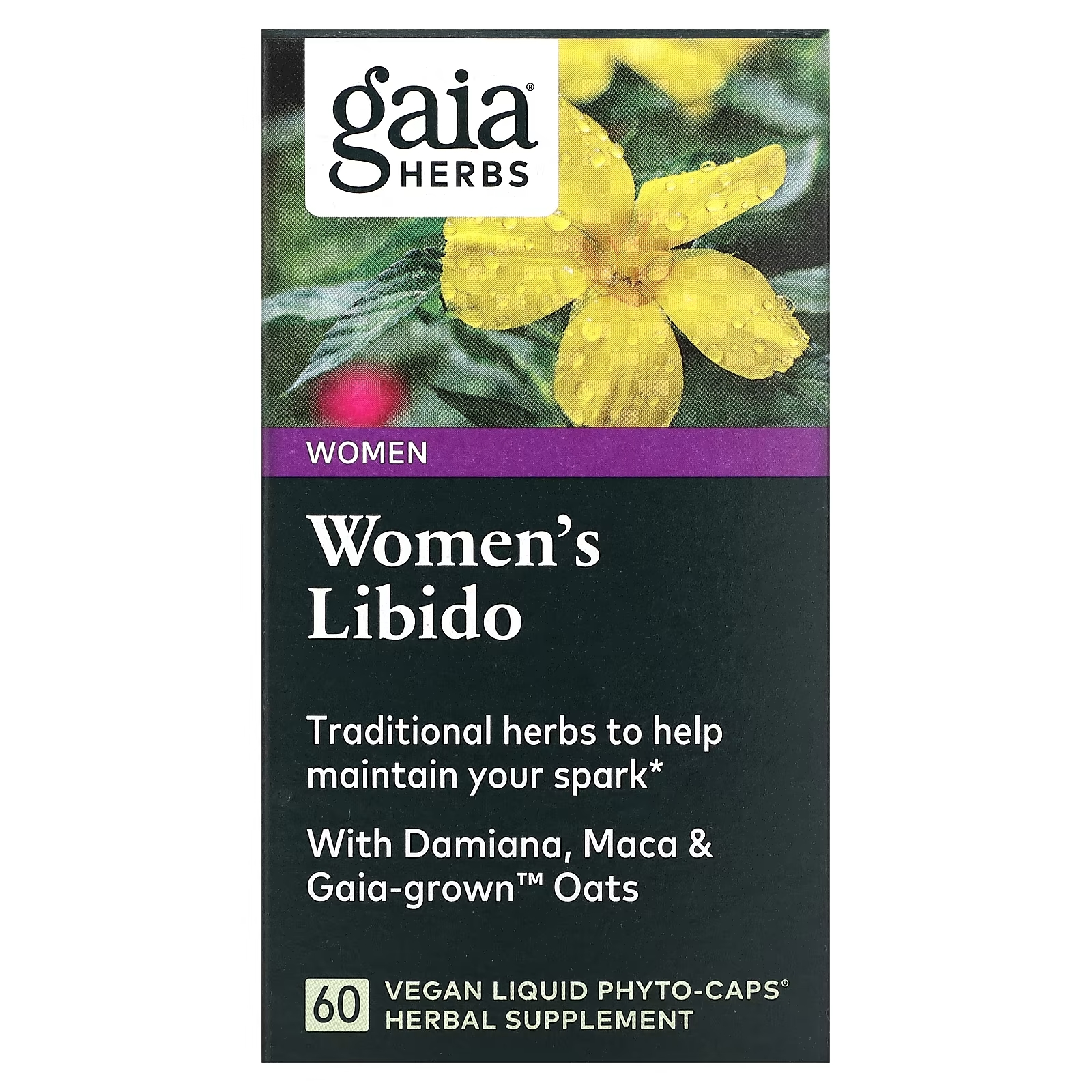 Пищевая Добавка Gaia Herbs Women's Libido, 60 капсул пищевая добавка gaia herbs energy vitality 60 веганских капсул