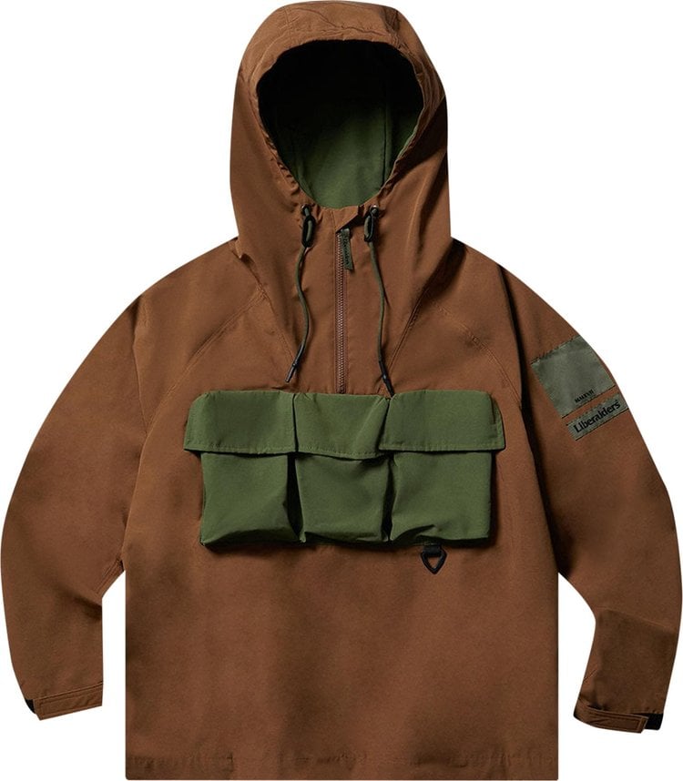 Анорак Liberaiders Half Zip Anorak 'Brown', коричневый - фото