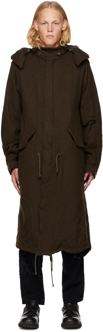 

Коричневое модное пальто Yohji Yamamoto, Коричневый
