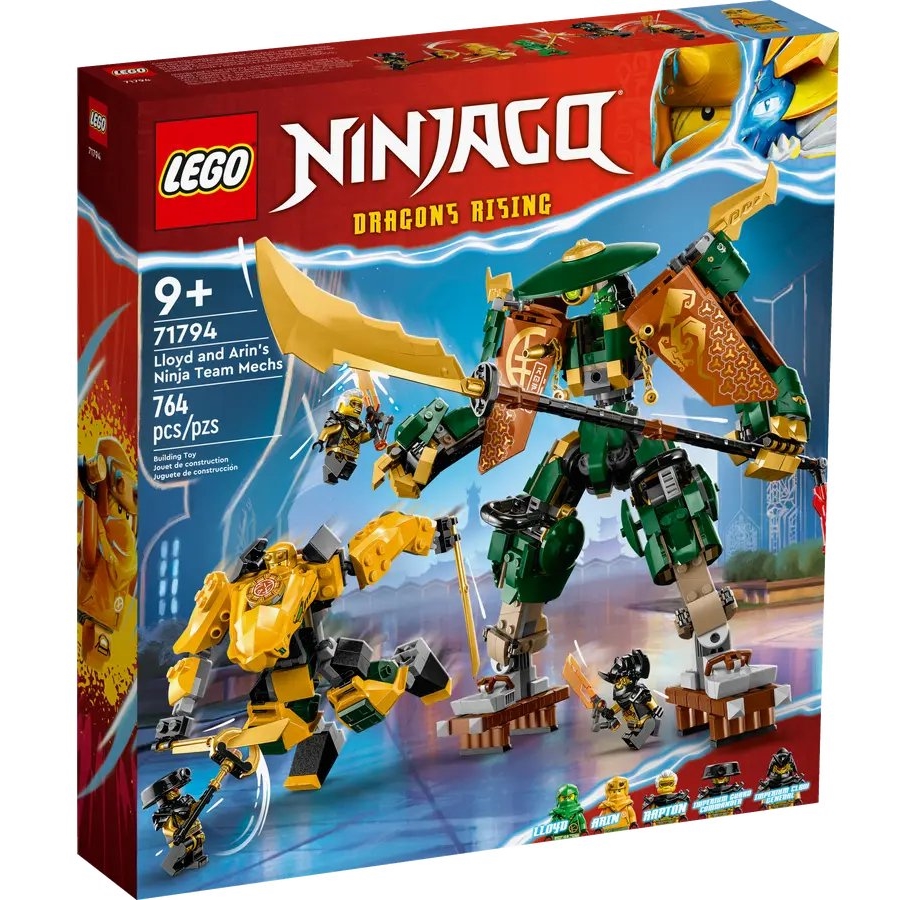цена Конструктор Lego Ninjago Lloyd and Arin's Ninja Team Mechs 71794, 764 детали