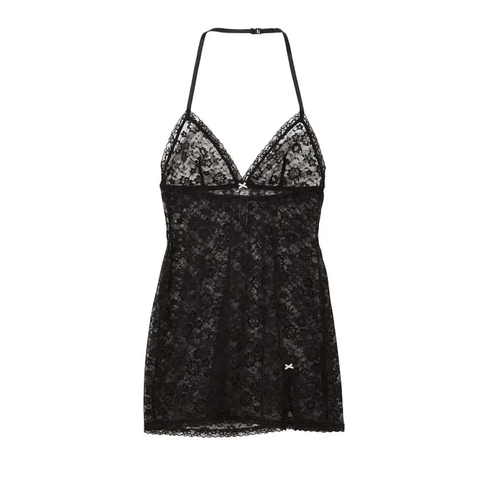 

Комбинация Victoria's Secret Lacie Halter Mini, черный