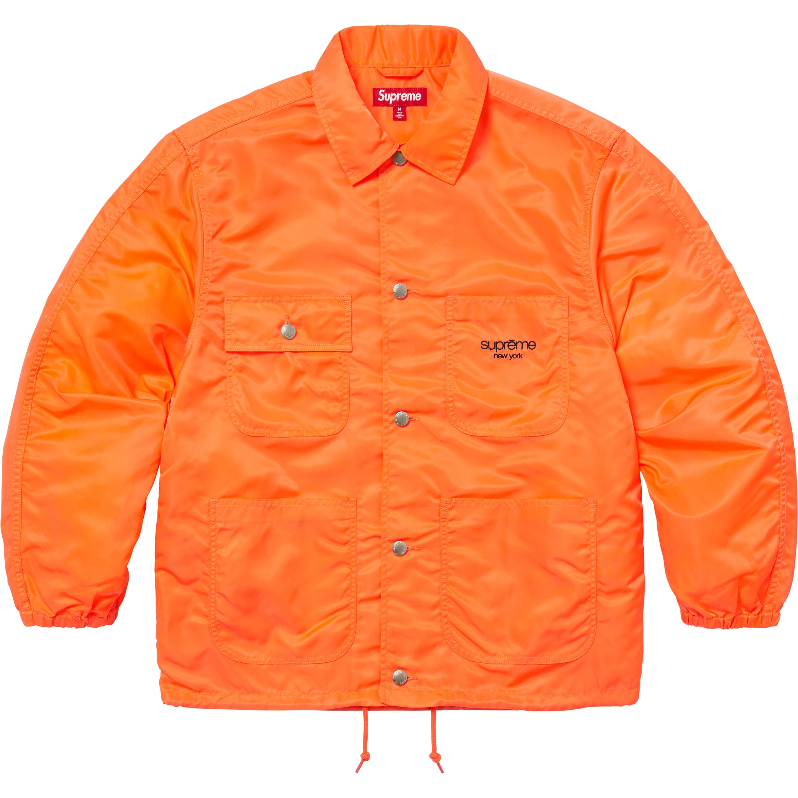 Пальто Supreme Nylon Chore, оранжевый пальто qiongyu повседневное 46 размер