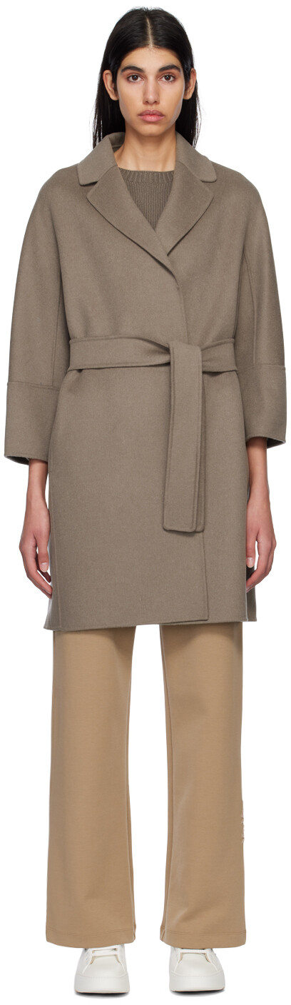 

Серо-коричневое пальто Arona S Max Mara, Коричневый