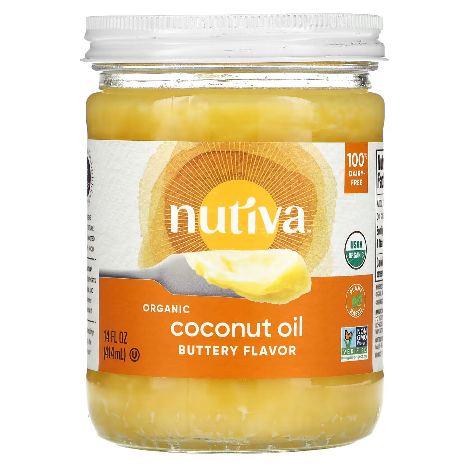 

Nutiva, органическое кокосовое масло, с ароматом сливочного масла, 414 мл (14 жидк. унций)