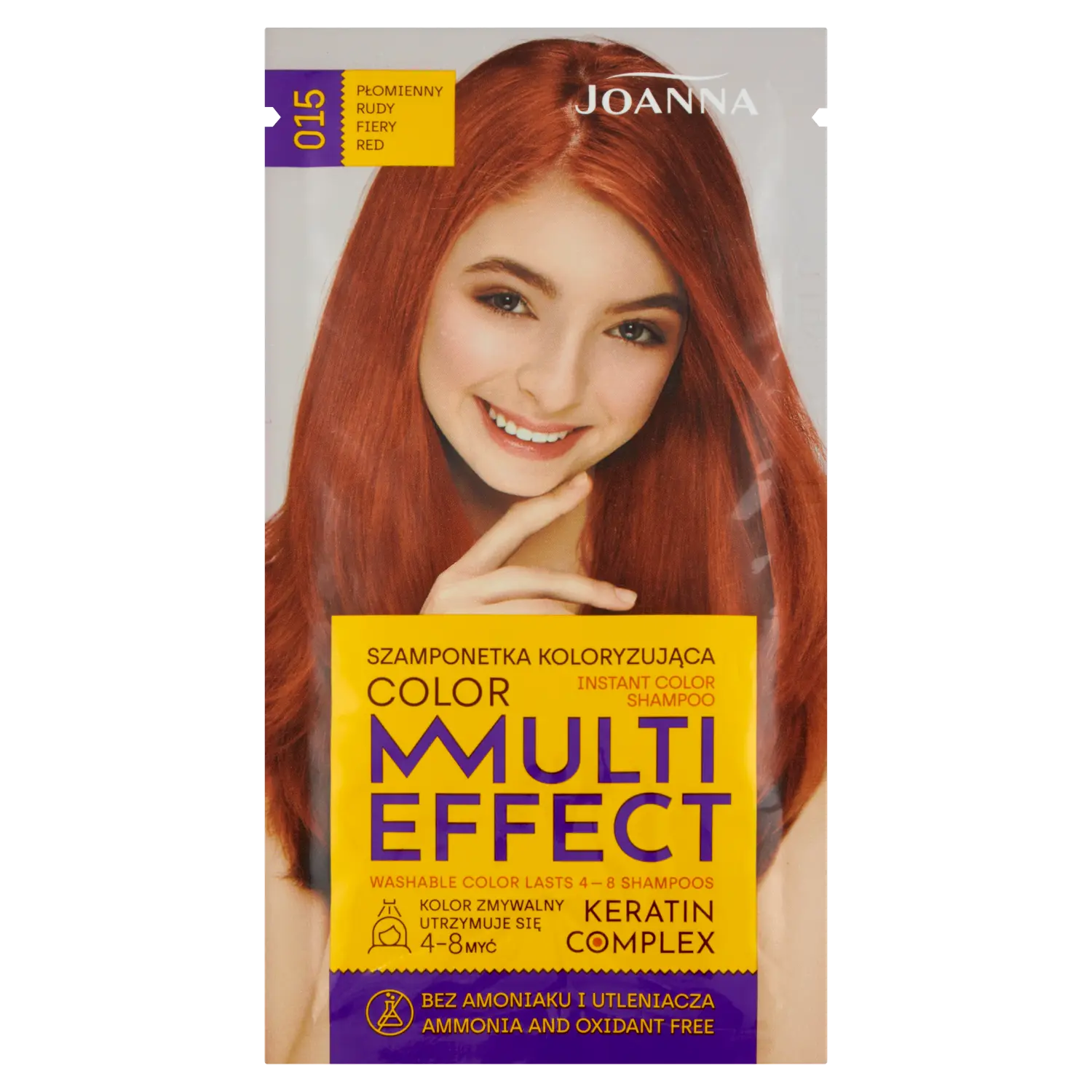 

Joanna Multi Effect оттеночный шампунь 015 огненно-красный, 35 г