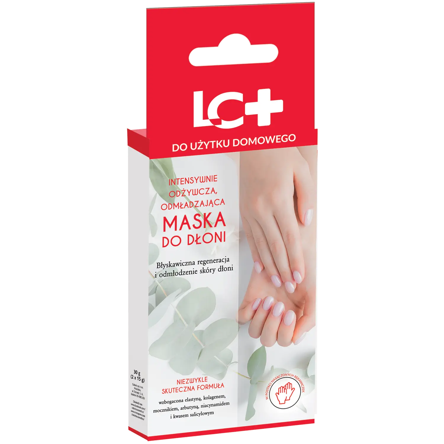

LC+ отбеливающая маска для рук в виде перчаток, 1 пара
