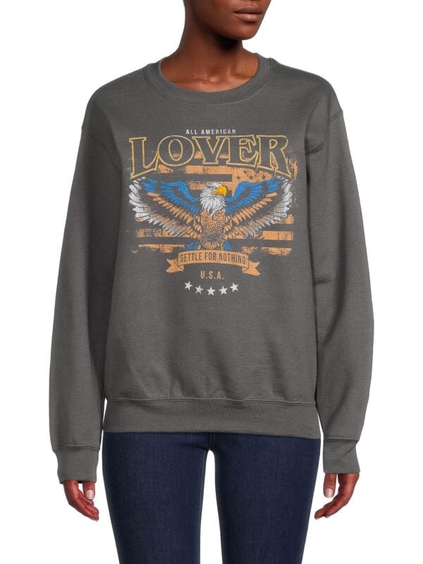 

Толстовка lover Prince Peter Collection с круглым вырезом и графическим принтом, charcoal