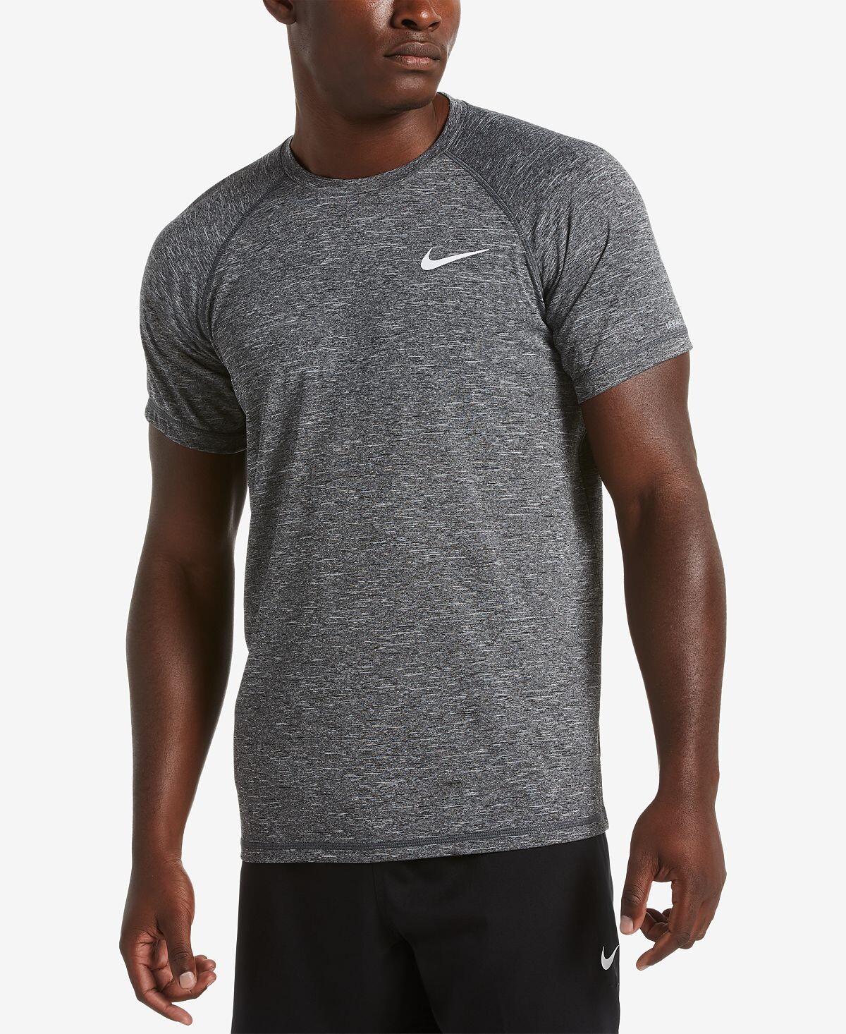 

Мужская защита от солнца hydroguard upf 40 рашгард для плавания Nike, черный