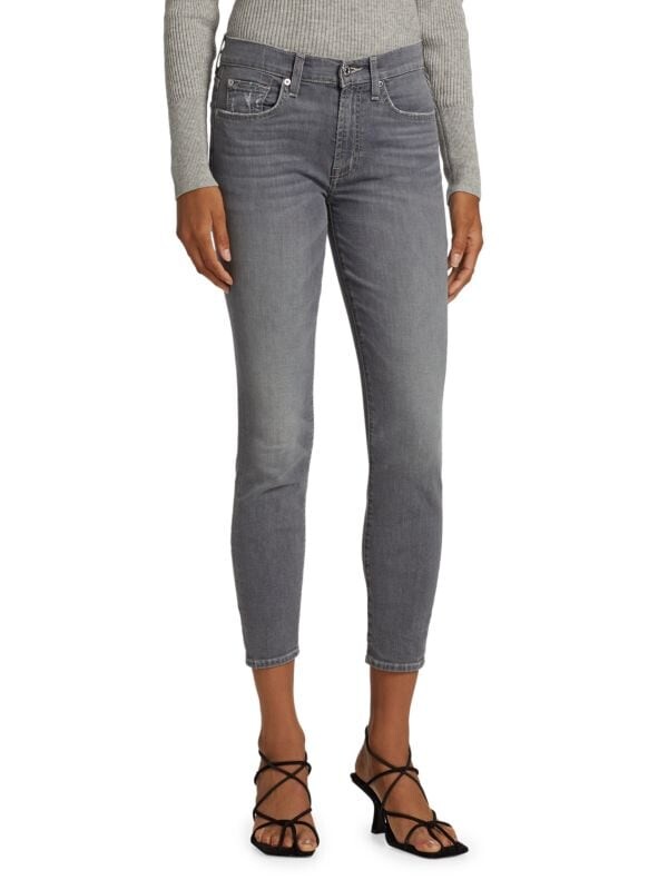 

Мягкие джинсы скинни hw 7 For All Mankind Grey