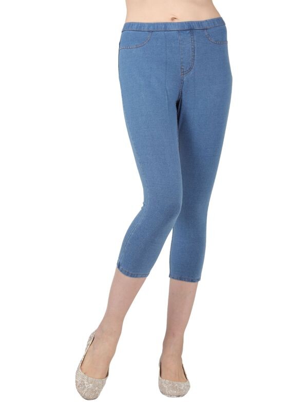 

Джинсовые Леггинсы Memoi, medium wash