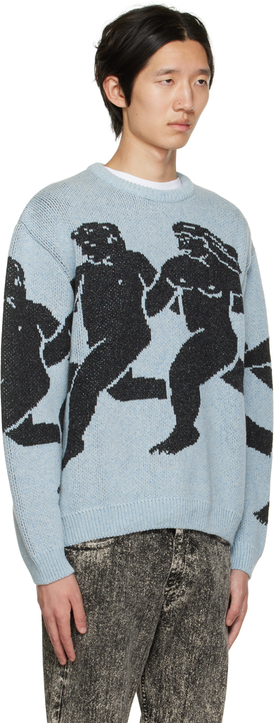 Carne Bollente: SSENSE Exclusive Blue In-Depends Day Sweater