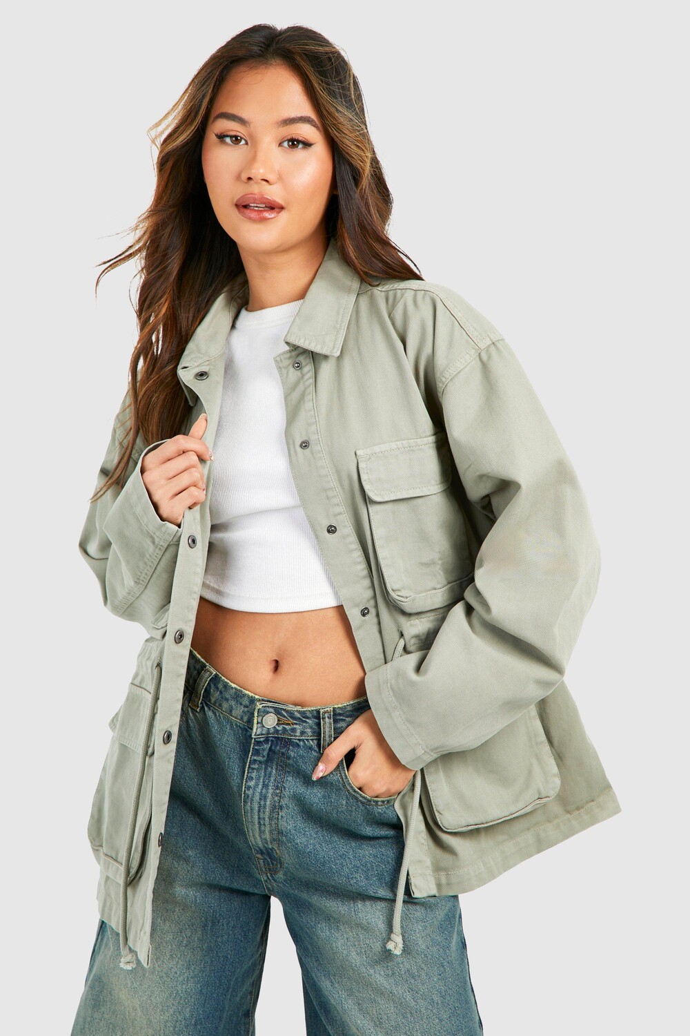 

УтилитыShacket boohoo, хаки