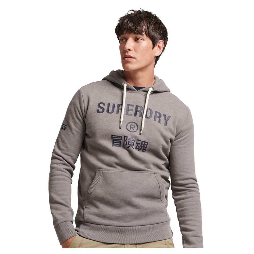 

Худи Superdry Vintage Corp Logo Marl, серый