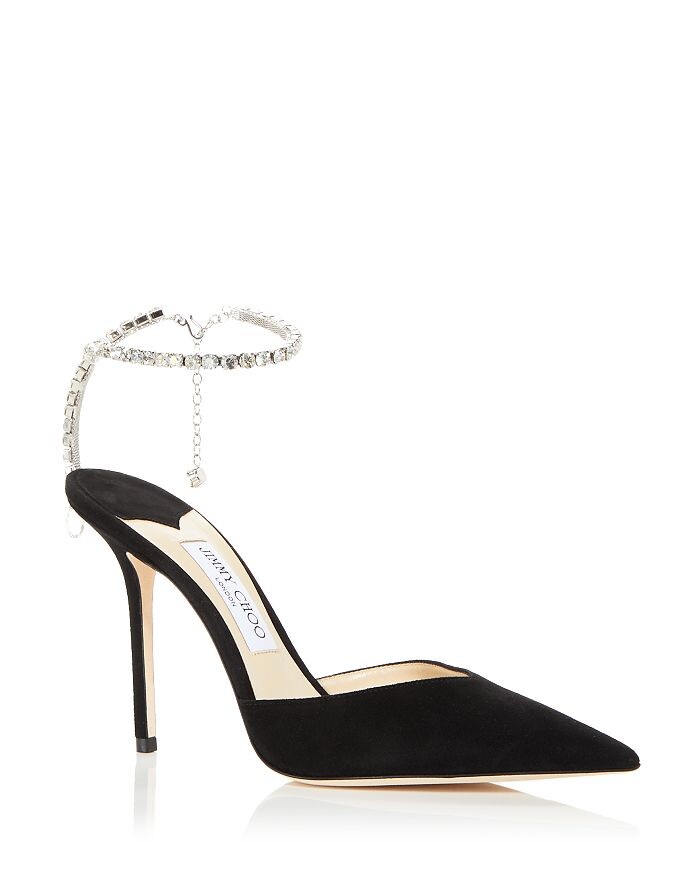 

Женские туфли-лодочки с острым носком Saeda 100 с украшением Jimmy Choo