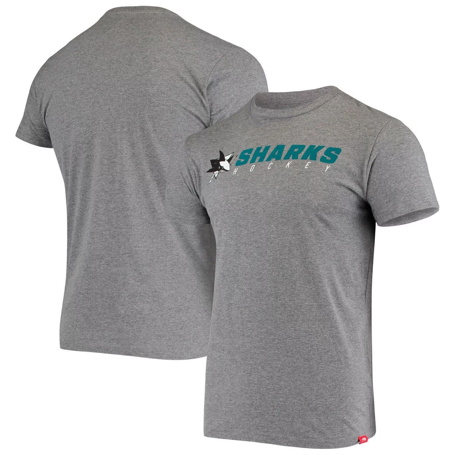 

Мужская серая удобная футболка San Jose Sharks Hockey Tri-Blend, Серый