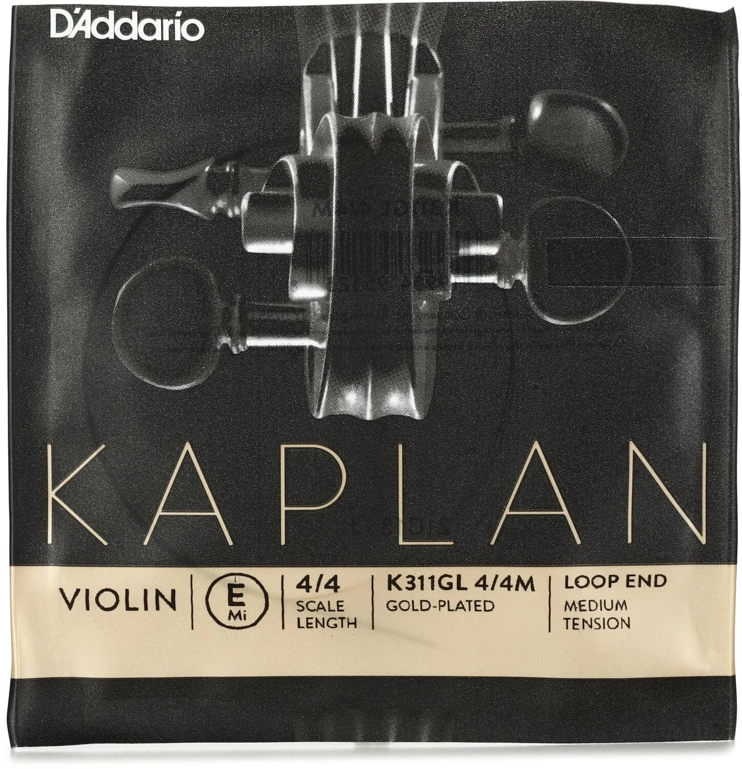 

D'Addario K311GL Kaplan Скрипка E Струна - размер 4/4, позолоченная, с петлей на конце