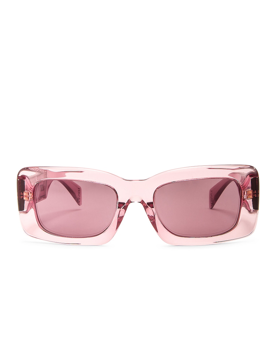 Солнцезащитные очки Versace Rectangular, розовый солнцезащитные очки zara rectangular белый