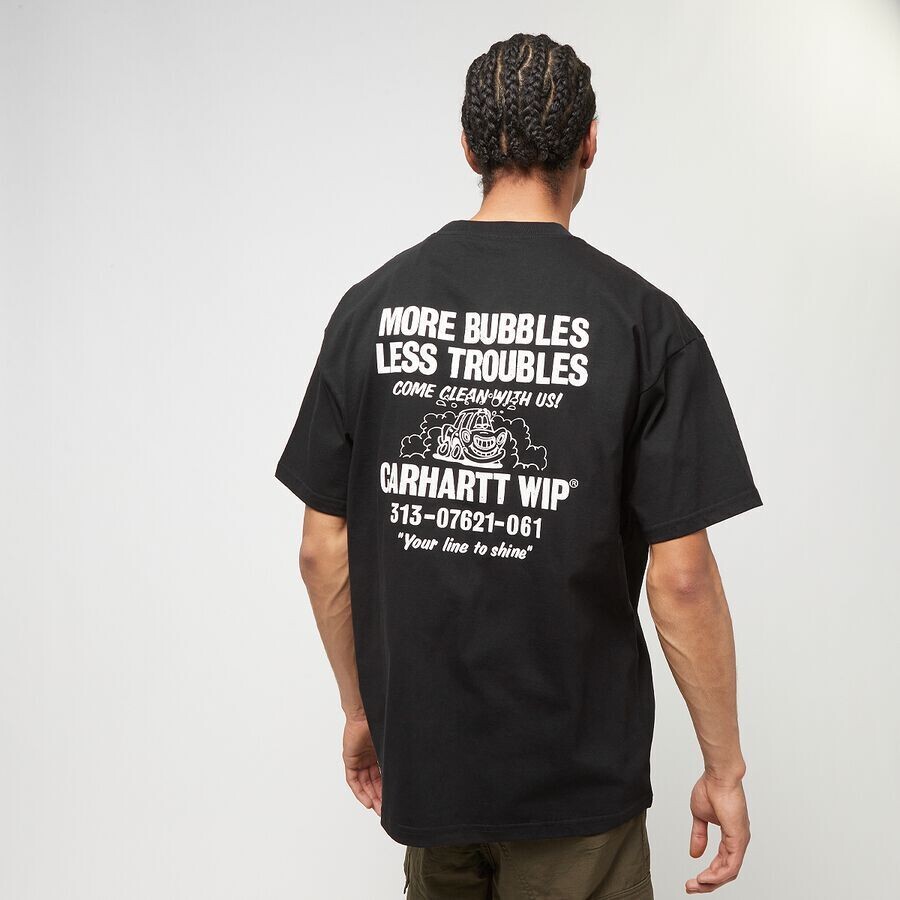 

Футболка Нельсон с короткими рукавами Carhartt WIP, цвет garment dyed charcoal