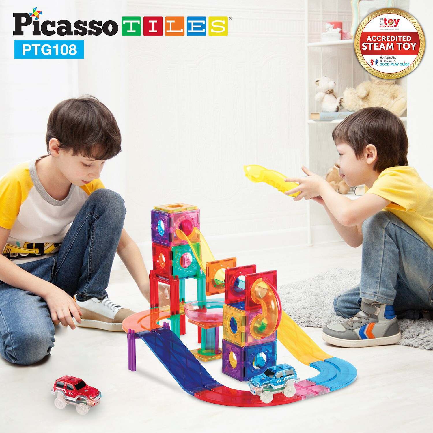 

PICASSOTILES 108PC МАГНИТНЫЙ МРАМОРНЫЙ ПУТЬ HD