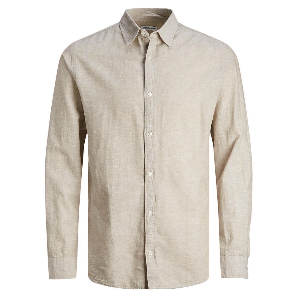 

Рубашка с длинным рукавом Jack & Jones Linen, бежевый
