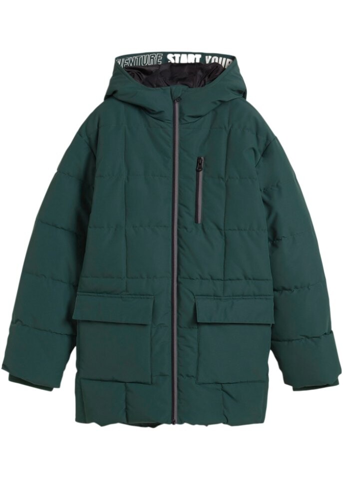 

Длинная зимняя куртка для мальчика Bpc Bonprix Collection, зеленый