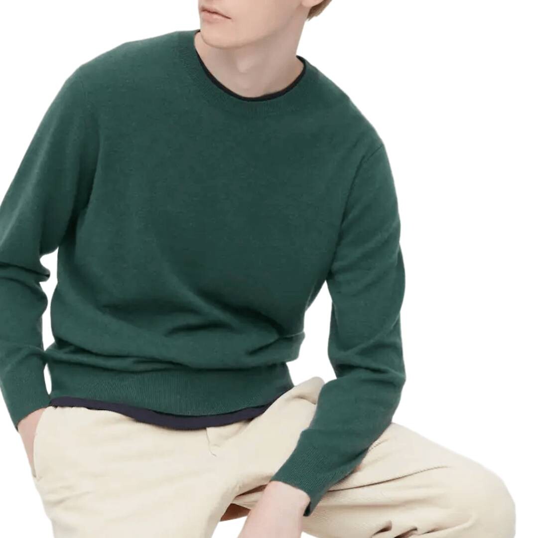 

Джемпер Uniqlo Cashmere Crew Neck, темно-зеленый