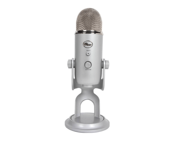 Микрофон BLUE Yeti USB Microphone, серебристый Logitech 988-000238 - фото