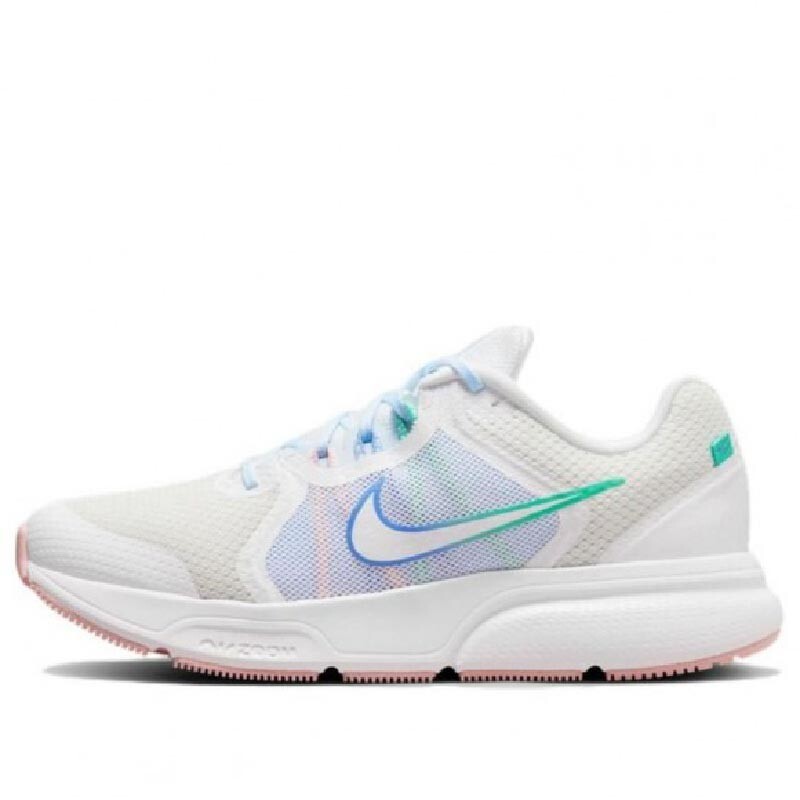 

Кроссовки Nike Zoom Span 4 Low Tops, белый/голубой/зеленый, Зеленый;белый