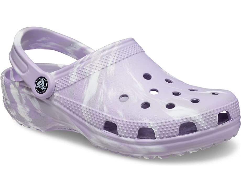 

Сабо Classic Marbled Tie-Dye Clog Crocs, лаванда