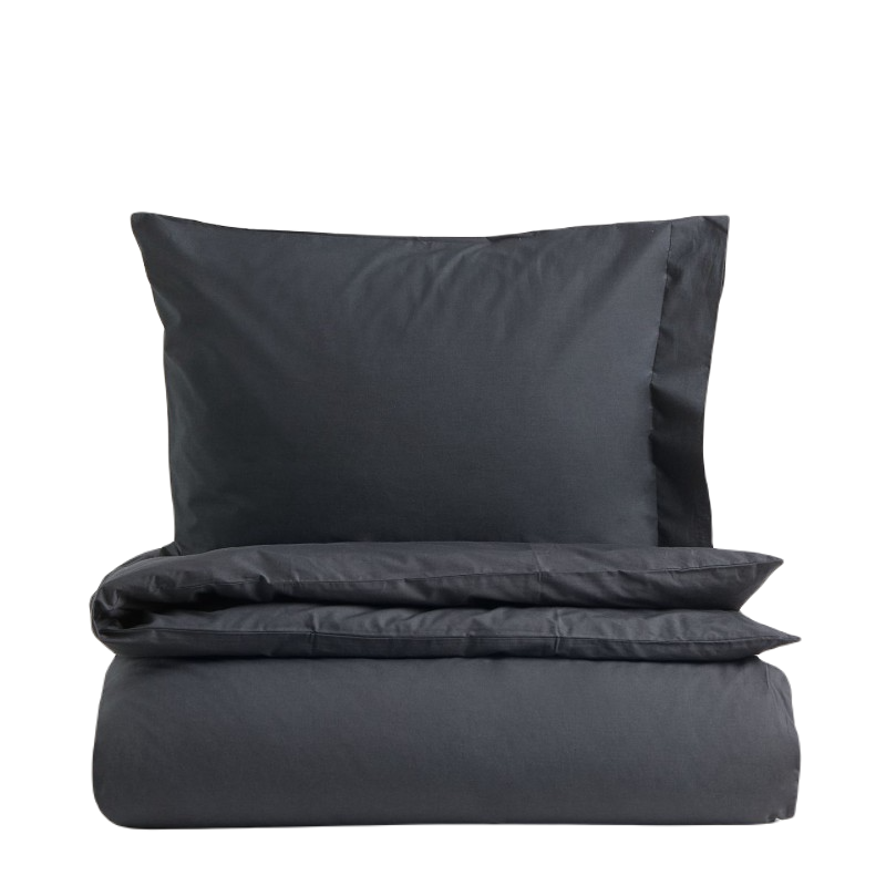 Комплект односпального постельного белья H&M Home, темно-серый