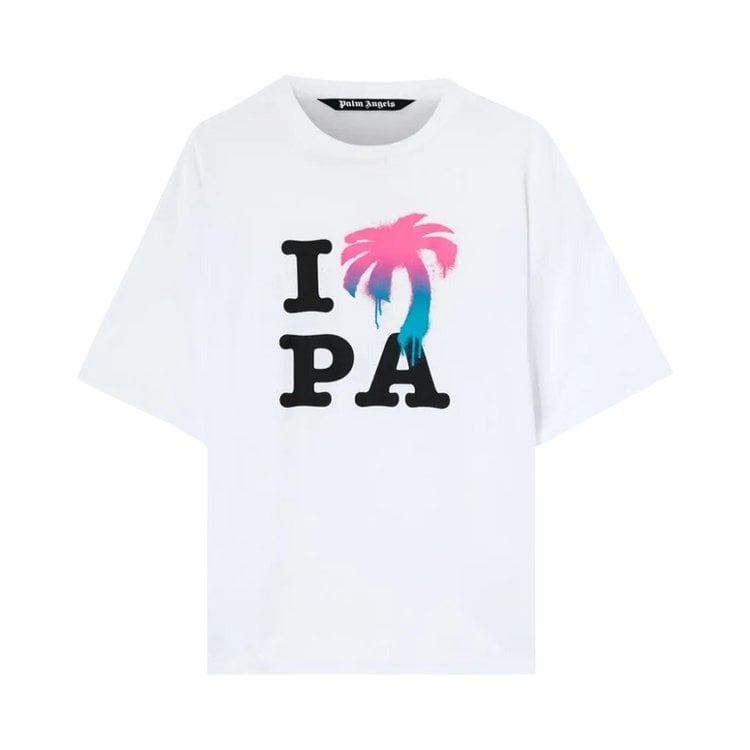 Футболка Palm Angels I Love PA Classic T-Shirt 'White', белый - фото