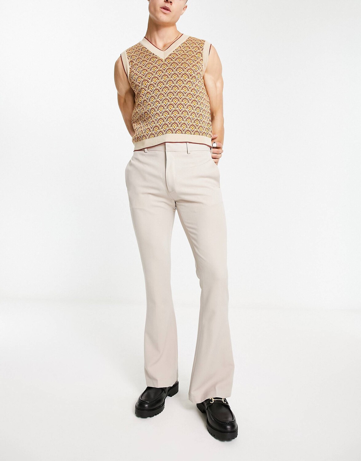 

Расклешенные брюки скинни ASOS DESIGN, Серый