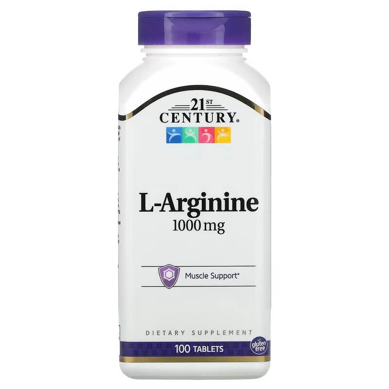 цена L-аргинин 21st Century 1000 мг, 100 таблеток