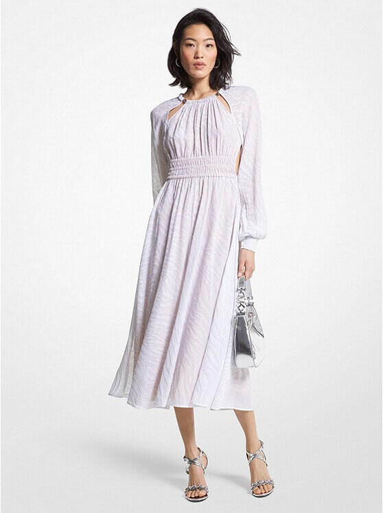 

Платье Michael Michael Kors Zebra Metallic Fil Coupé, белый