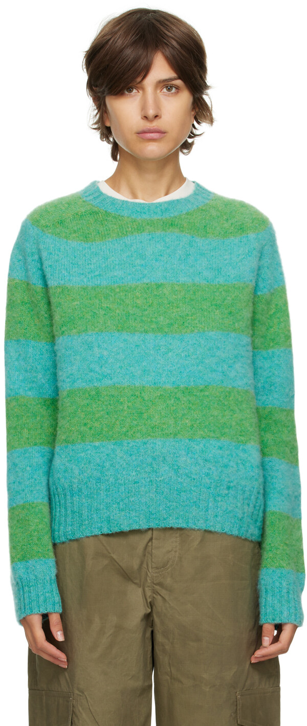 

Свитер SSENSE Exclusive Blue & Green Jets YMC