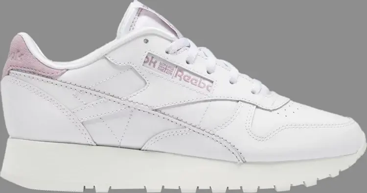 

Кроссовки wmns classic leather 'white infused lilac' Reebok, белый