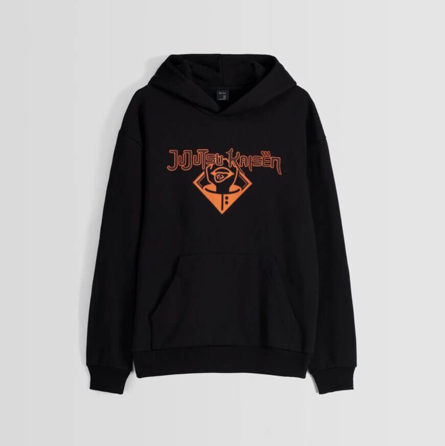 

Толстовка Bershka Jujutsu Kaisen Print, черный