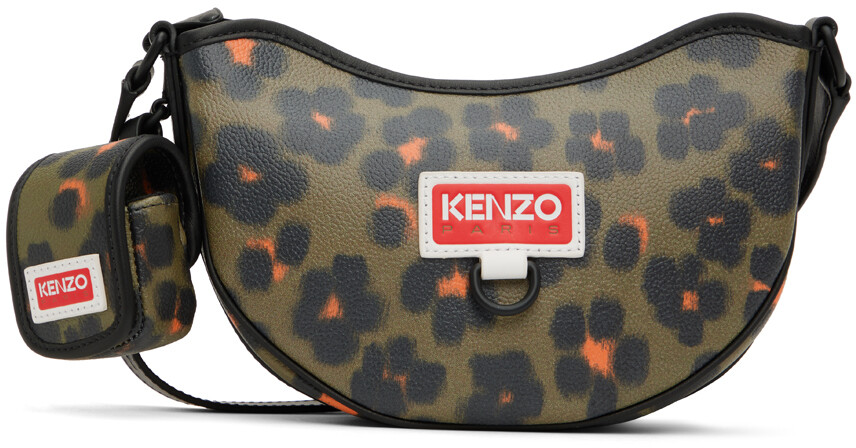 

Цветочная сумка через плечо Kenzo Paris цвета хаки